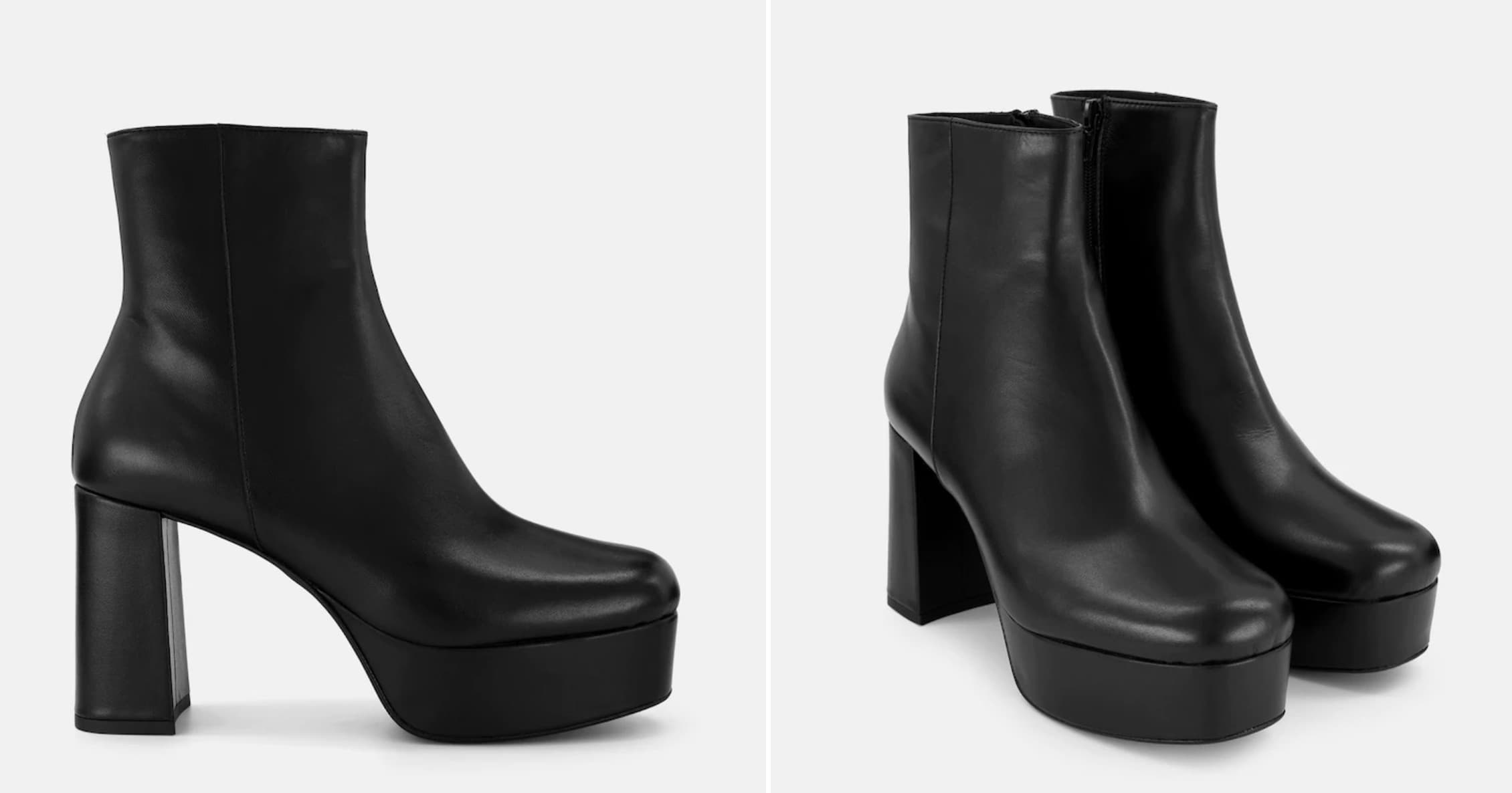 Bottines Plates Plates Noires Latouche à Bout Rond et Talon Bloc