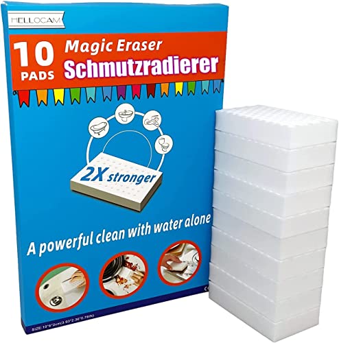 Tampons détachants Magic Eraser Magic Sponge - Natural Eco White, coupés à la taille.