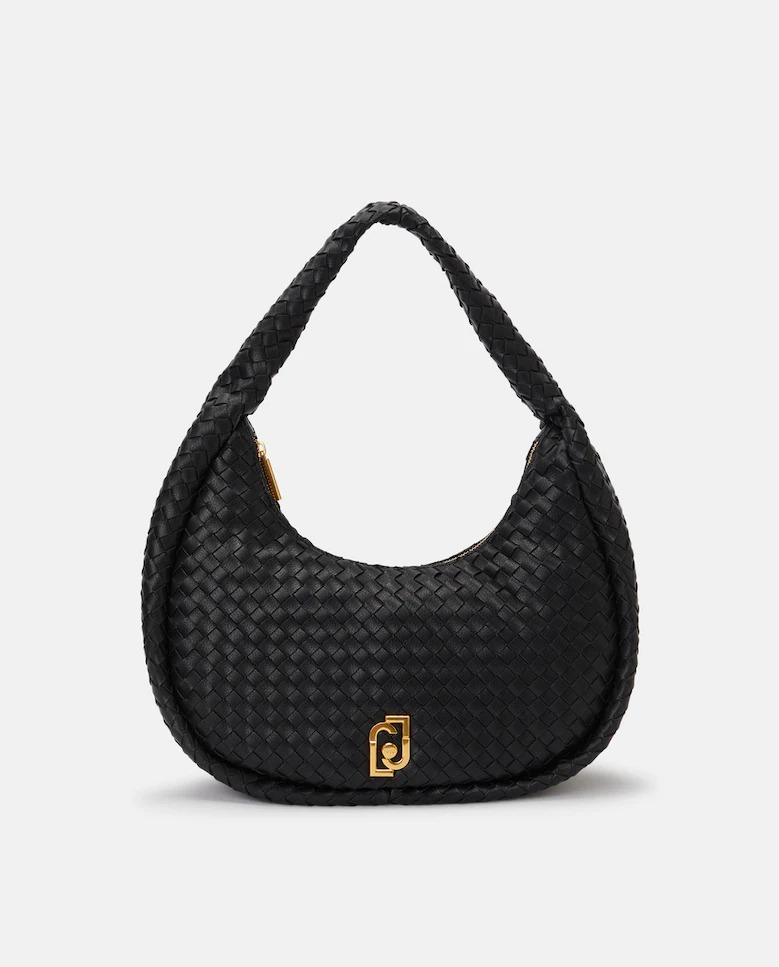 Sac à bandoulière tissé noir Liu Jo
