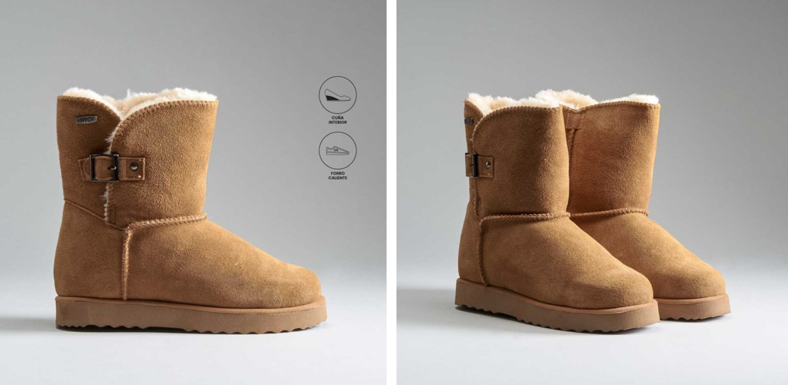 Bottines compensées en cuir NYC