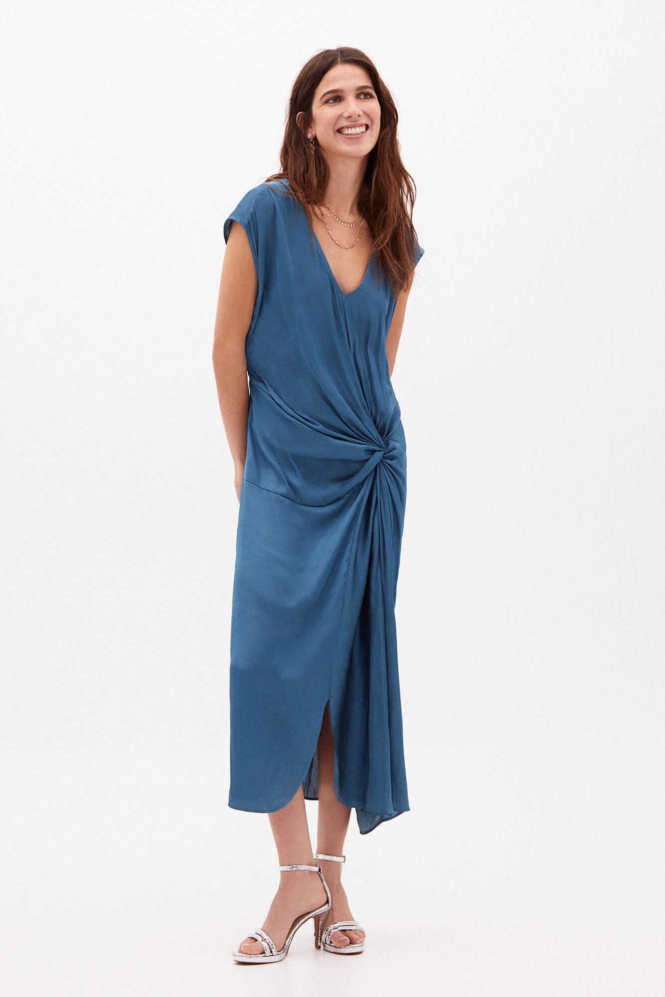 Robe Hoss Intropia en satin avec nœud