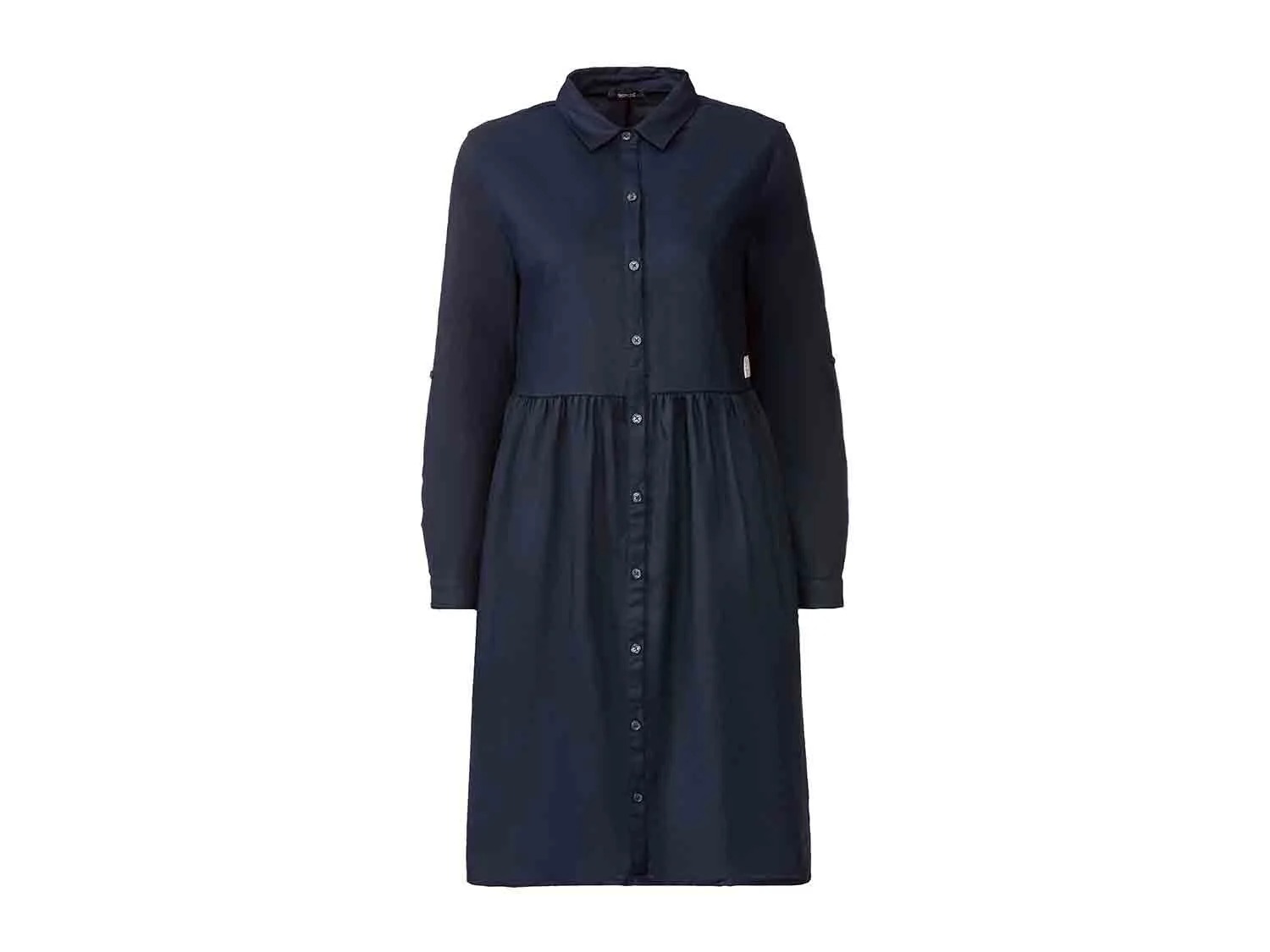 Robe en lin à col Kent