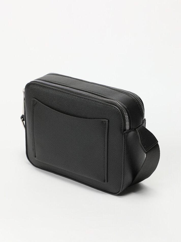Sac à bandoulière effet cuir noir