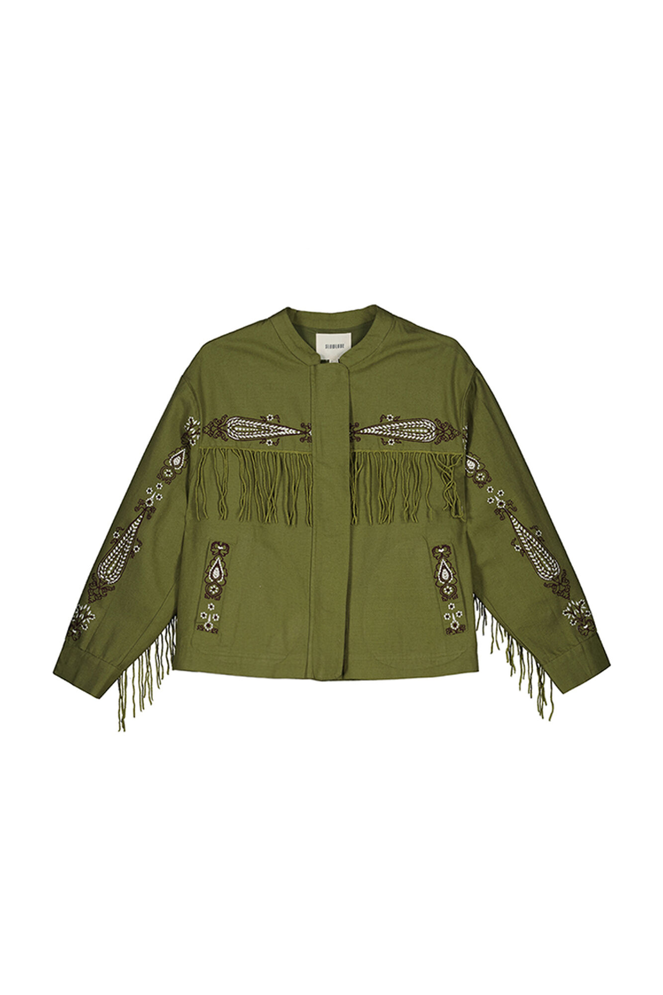 Veste frangée brodée Slowlove