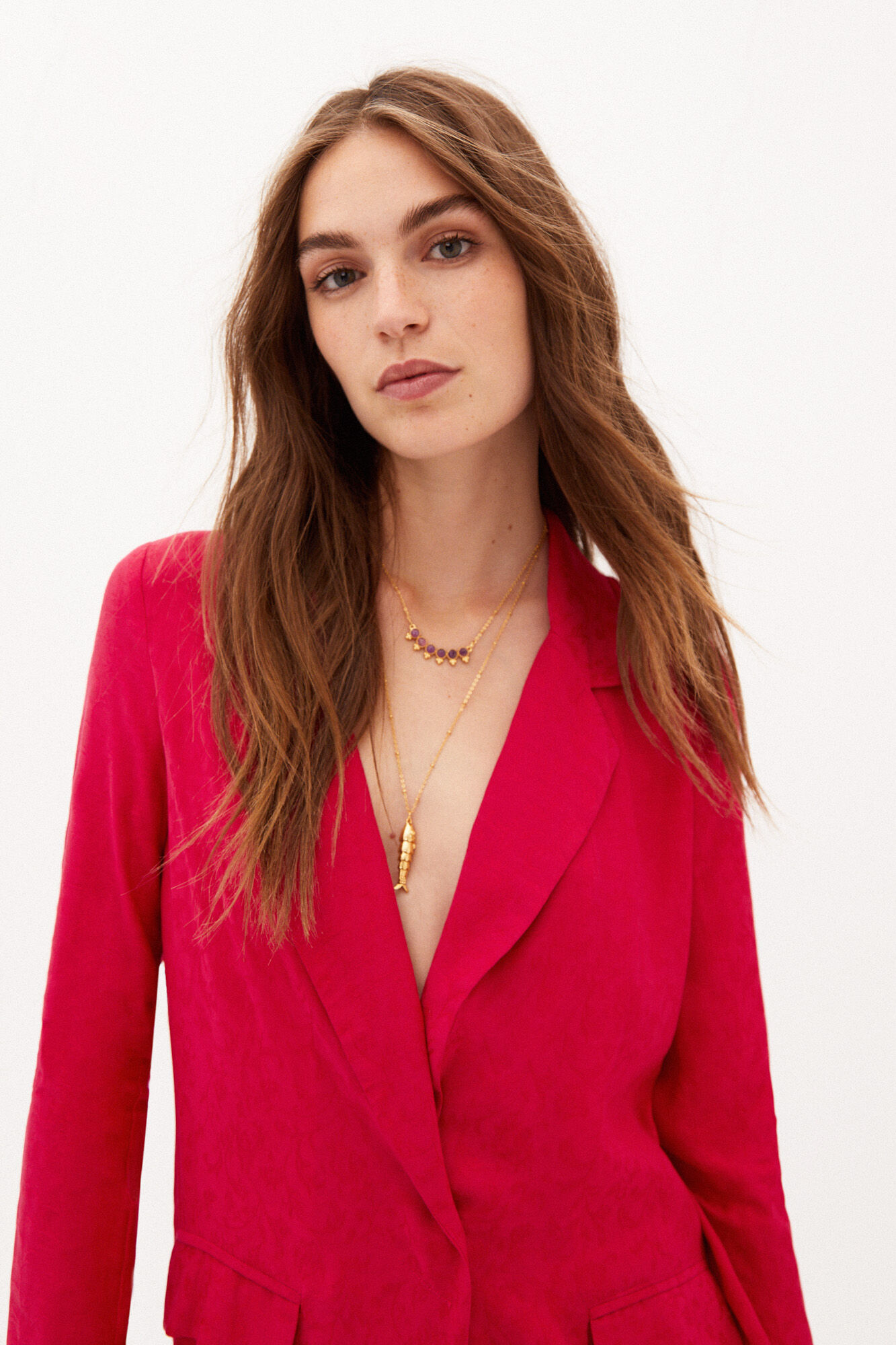 Veste tailleur jacquard.