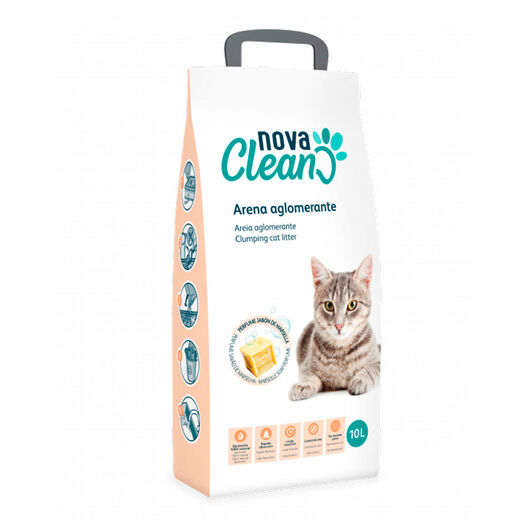 Litière agglomérante pour chats, facile à nettoyer et parfumée au savon de Marseille