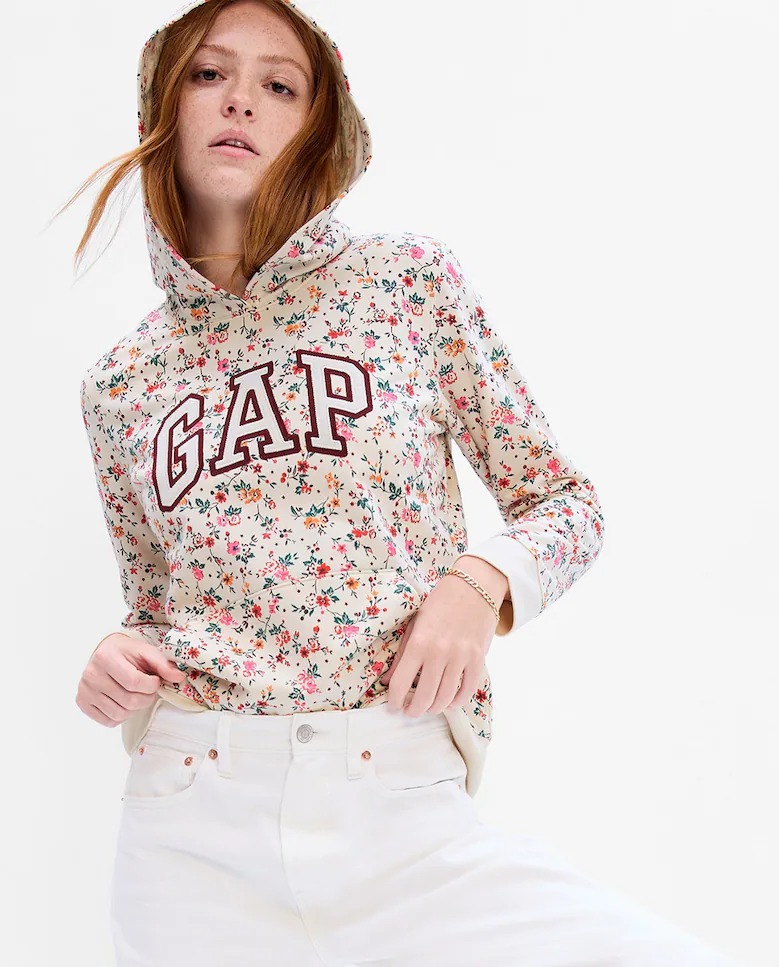 Sweat à capuche à logo pour femme