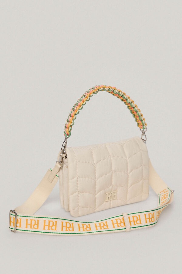 Sac à bandoulière à rabat en nylon matelassé