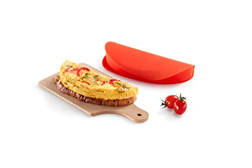 Récipient pour omelette française au micro-ondes Lékué, rouge