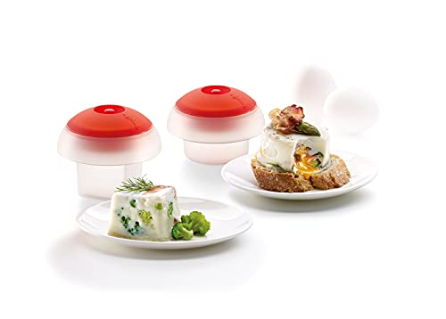 Lékué Kit 2 OEUFS (Cub+CIL) blanc, silicone, translucide, cm
