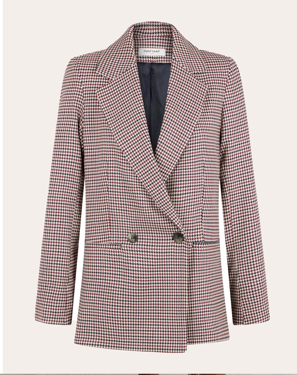 Blazer à carreaux Naf Naf