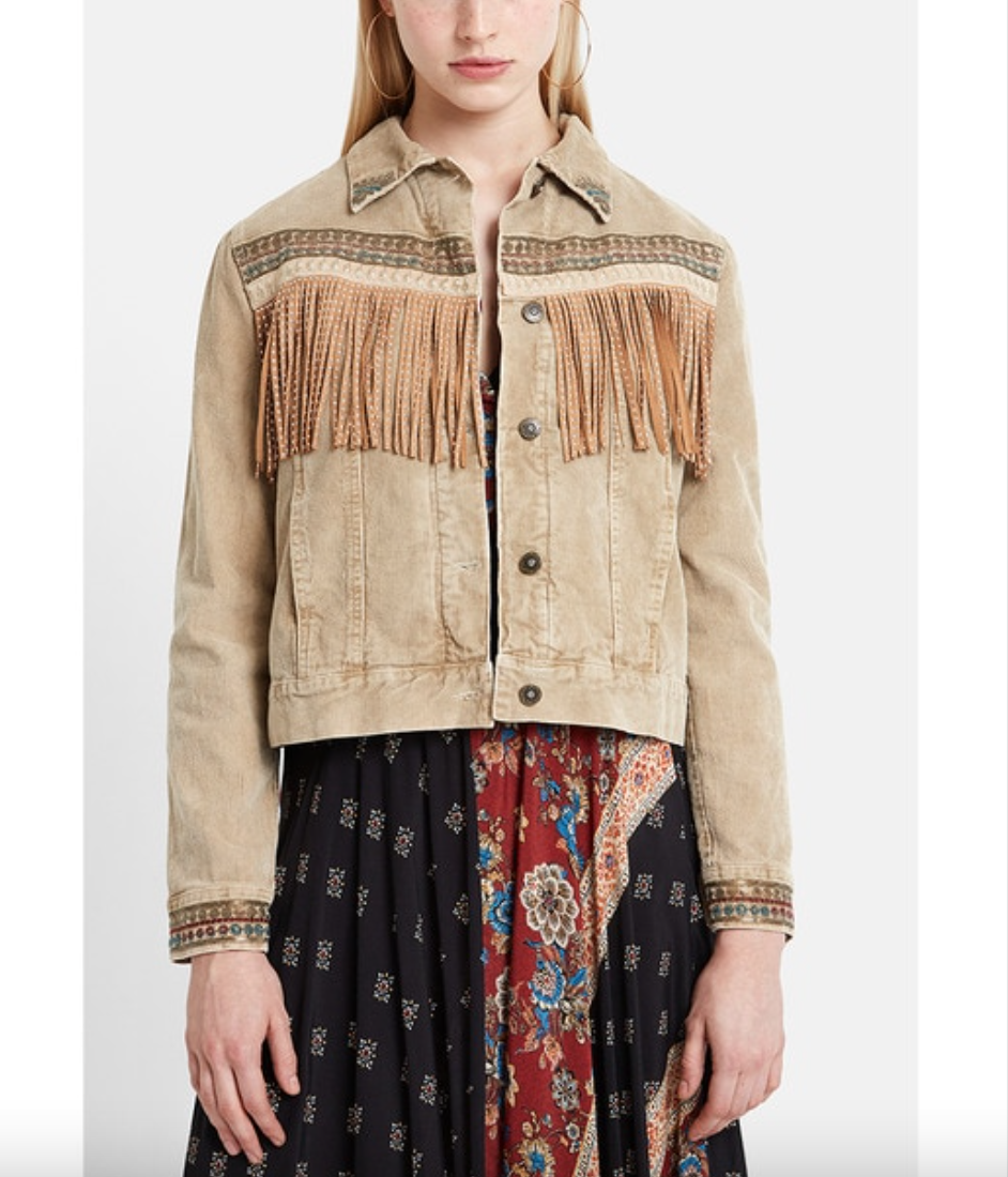 manteau frangé