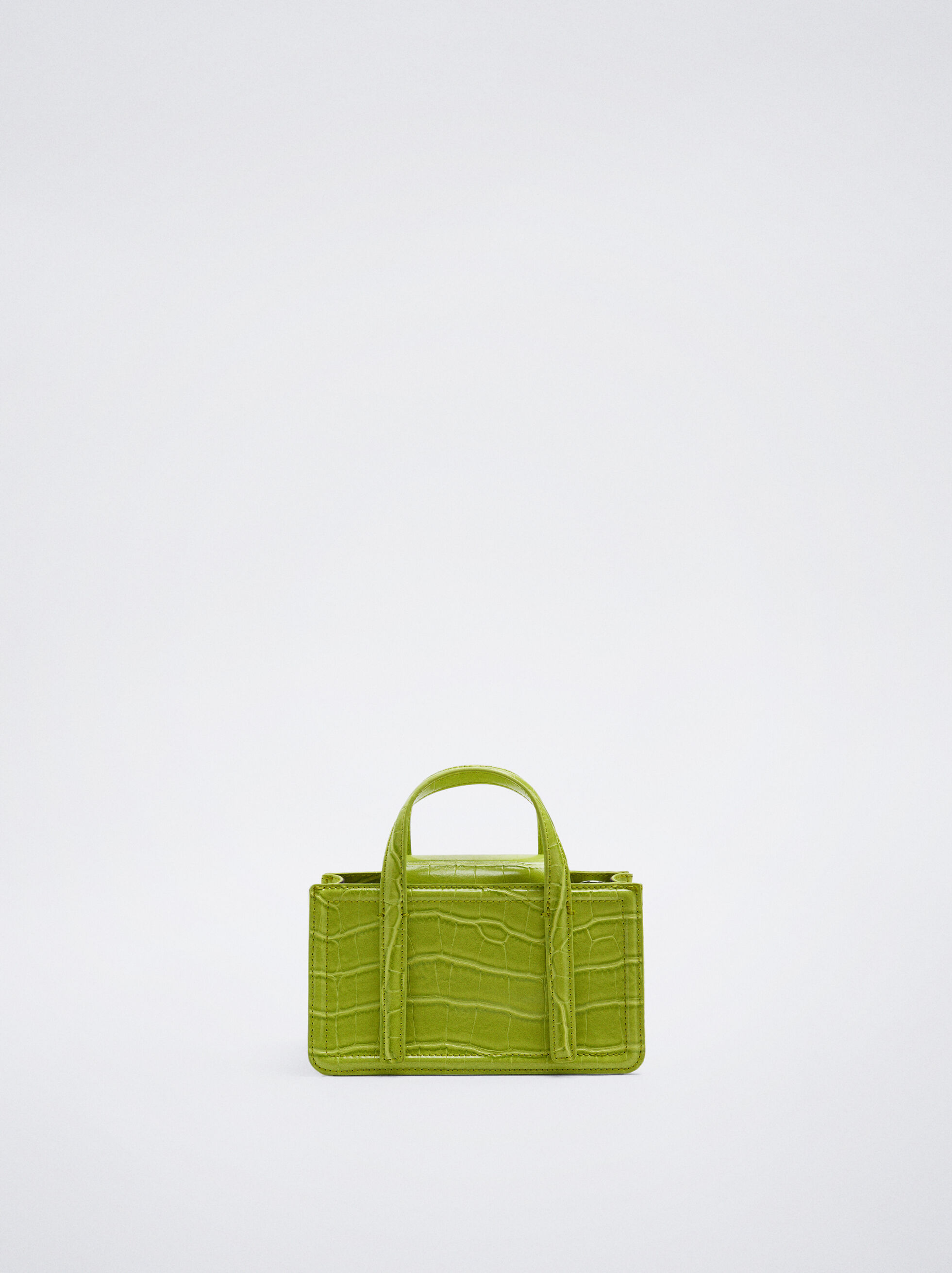 Petit sac à main vert pur.