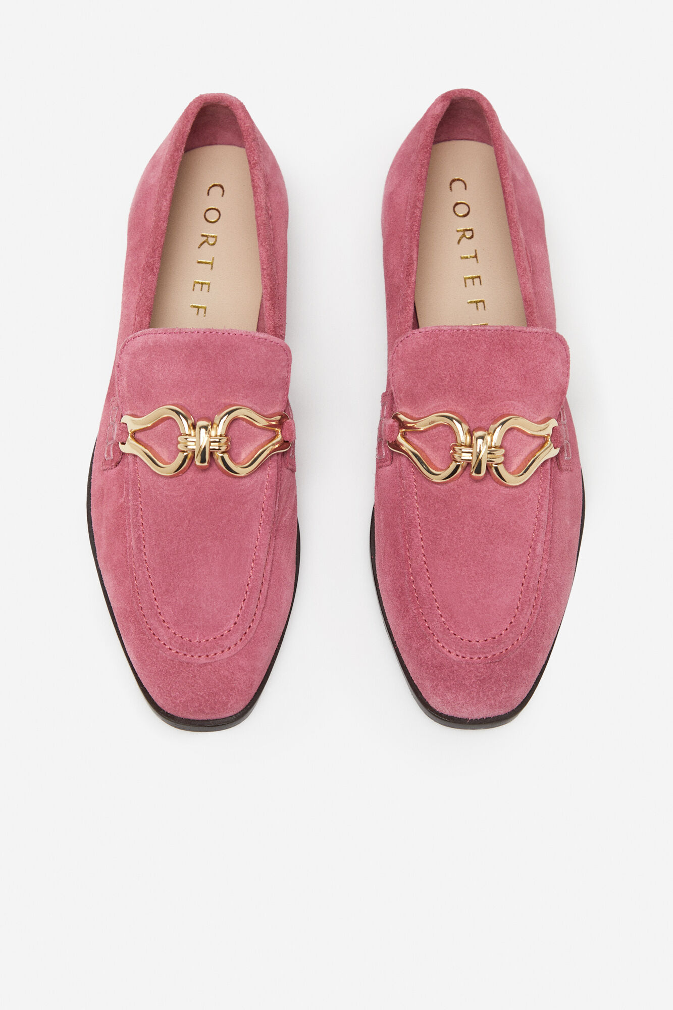 Mocassins en cuir roses