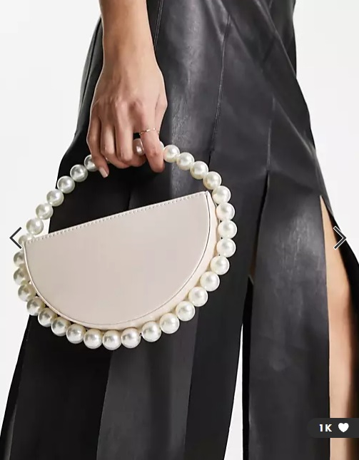 Public Desire Pochette The Alessia en PU rose nacré