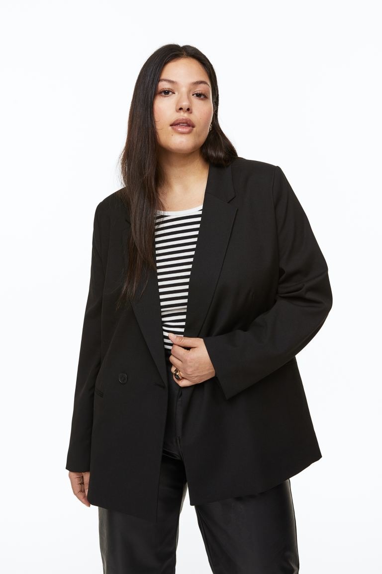 blazer à double boutonnage