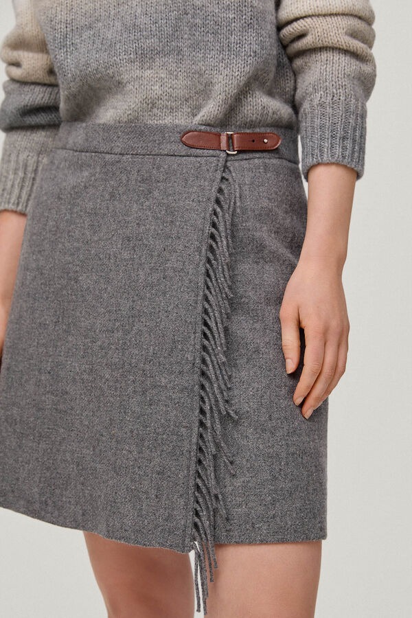 Mini jupe à franges Pedro del Hierro Homme & Femme