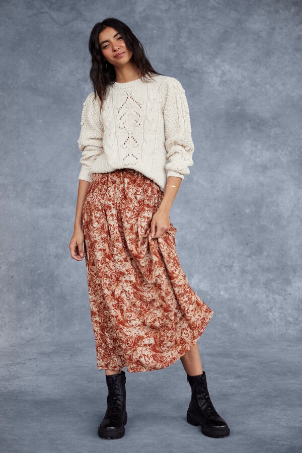 Robe cape imprimée plissée Slowlove