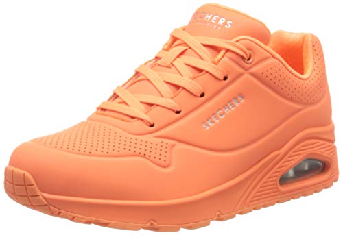 Skechers UNO NIGHT SHADES, Baskets pour femme, Orange Durabuck, 37 EU