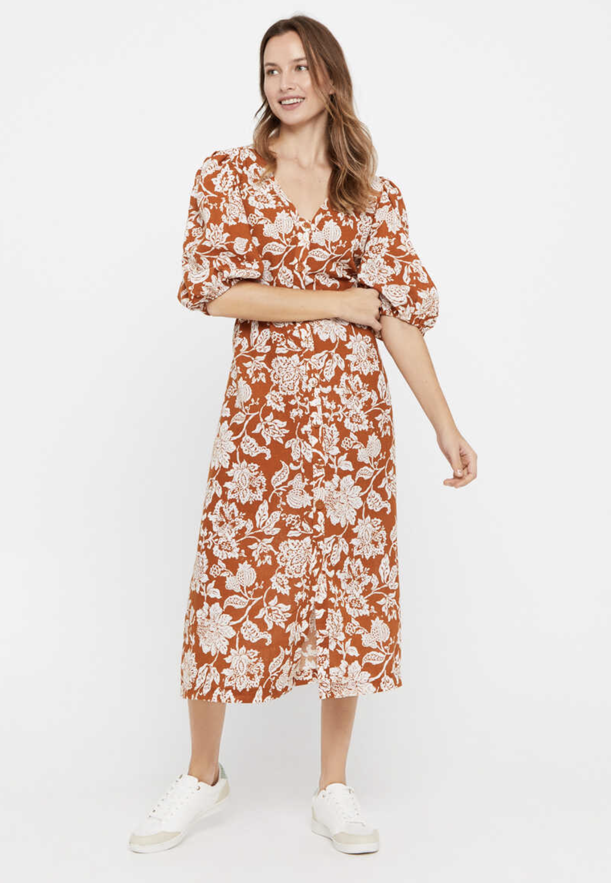 robe longue à fleurs
