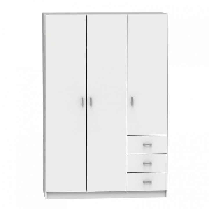 Armoire en panneaux de particules CARREFOUR HOME Milan 120x180x52 cm - blanc