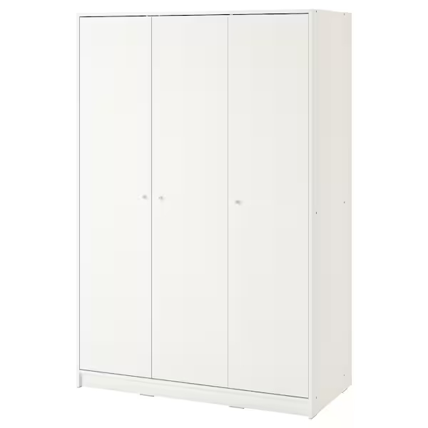 KLEPPSTAD Armoire 3 portes, blanc, 117x176cm