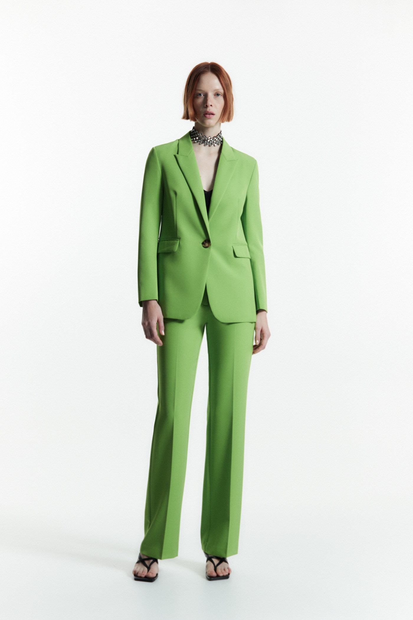 Blazer et pantalon vert