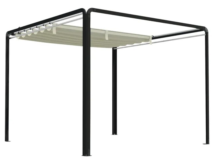 Pergola Nova aluminium blanc 285x285 cm