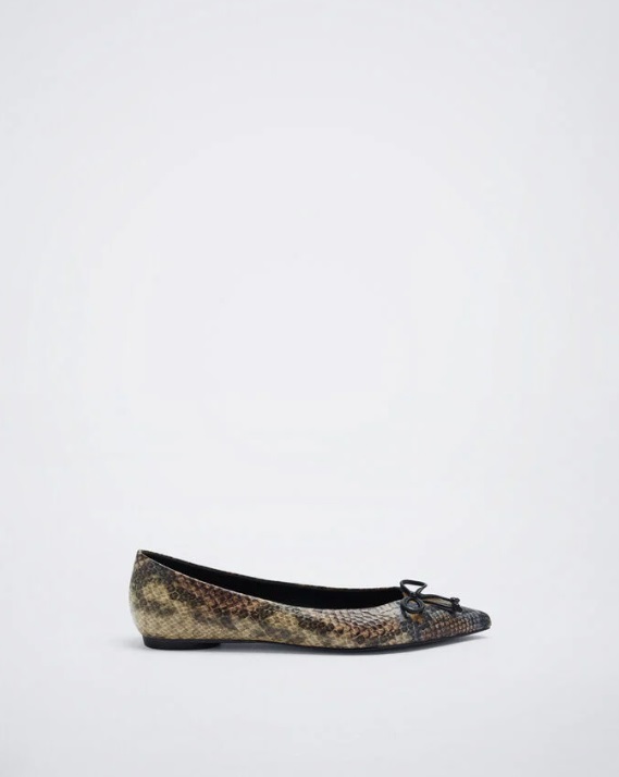 Ballerines Femme Marron Imprimé Animal